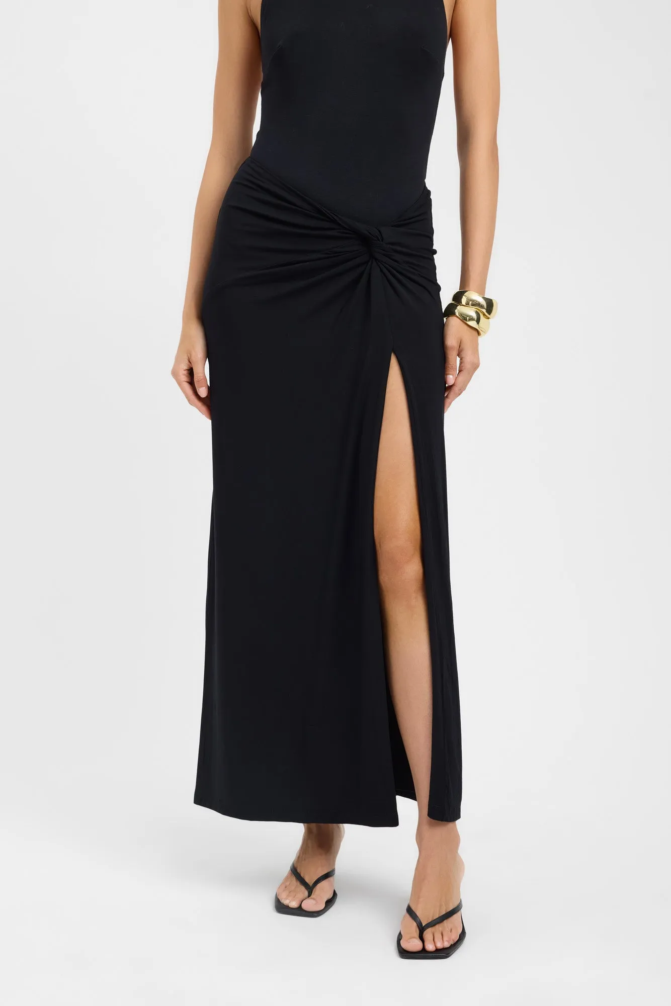 Flexible Knit Stretchy Quinn Maxi Skirt