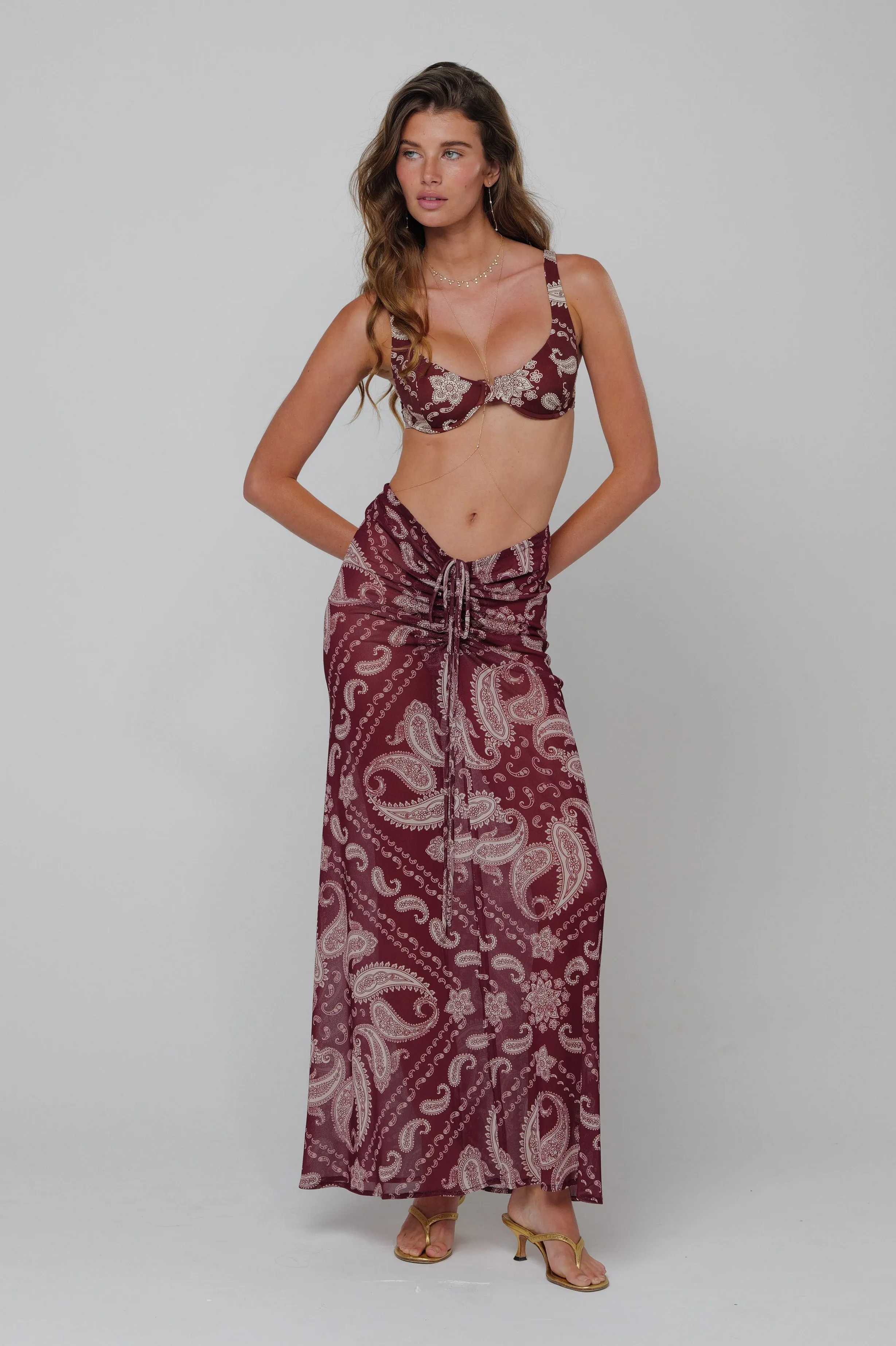 Matty Bikini Top in Bronco Active Beachwear temperature regulation