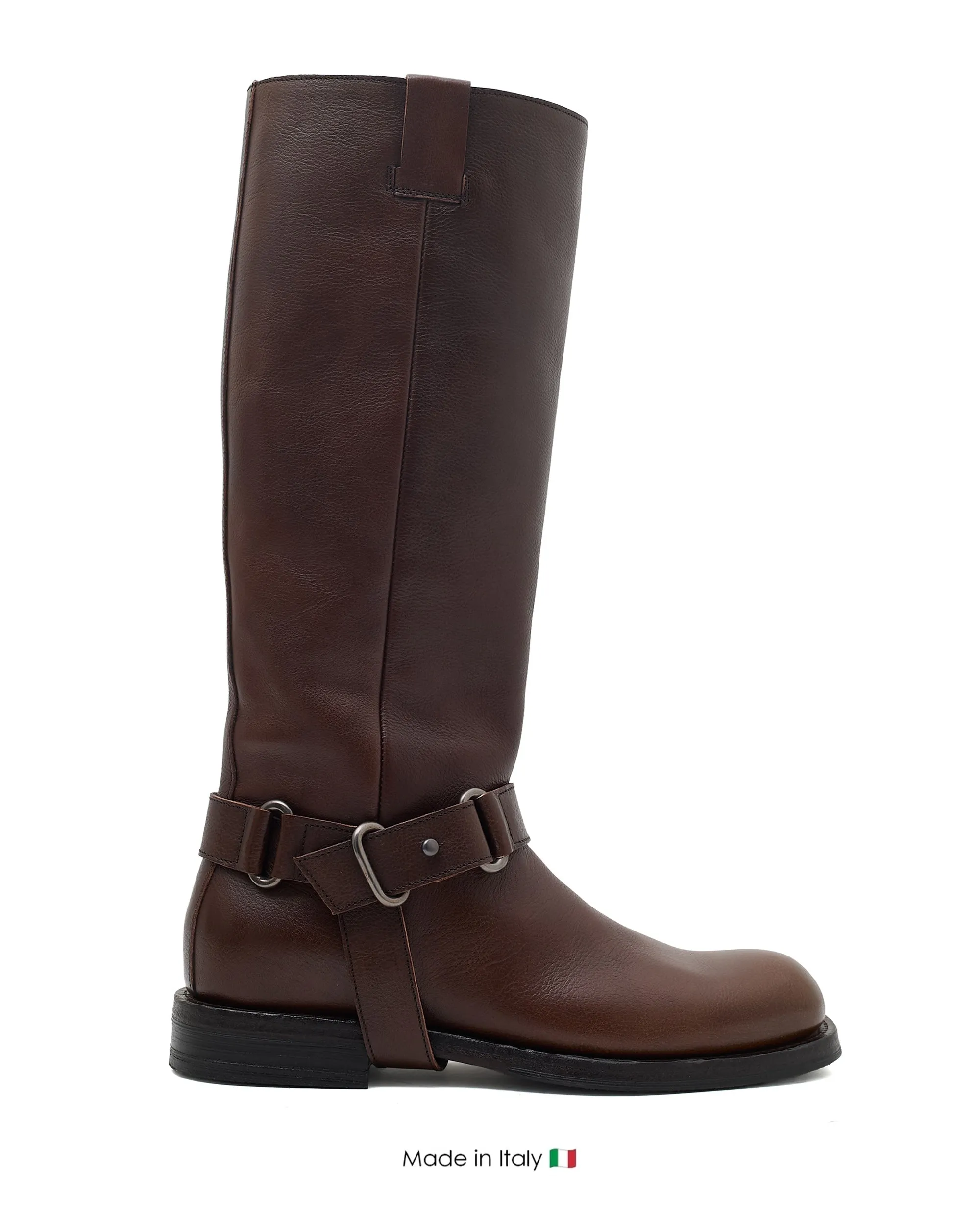 Phoebe Tabacco Leather Flexible Shaft Design