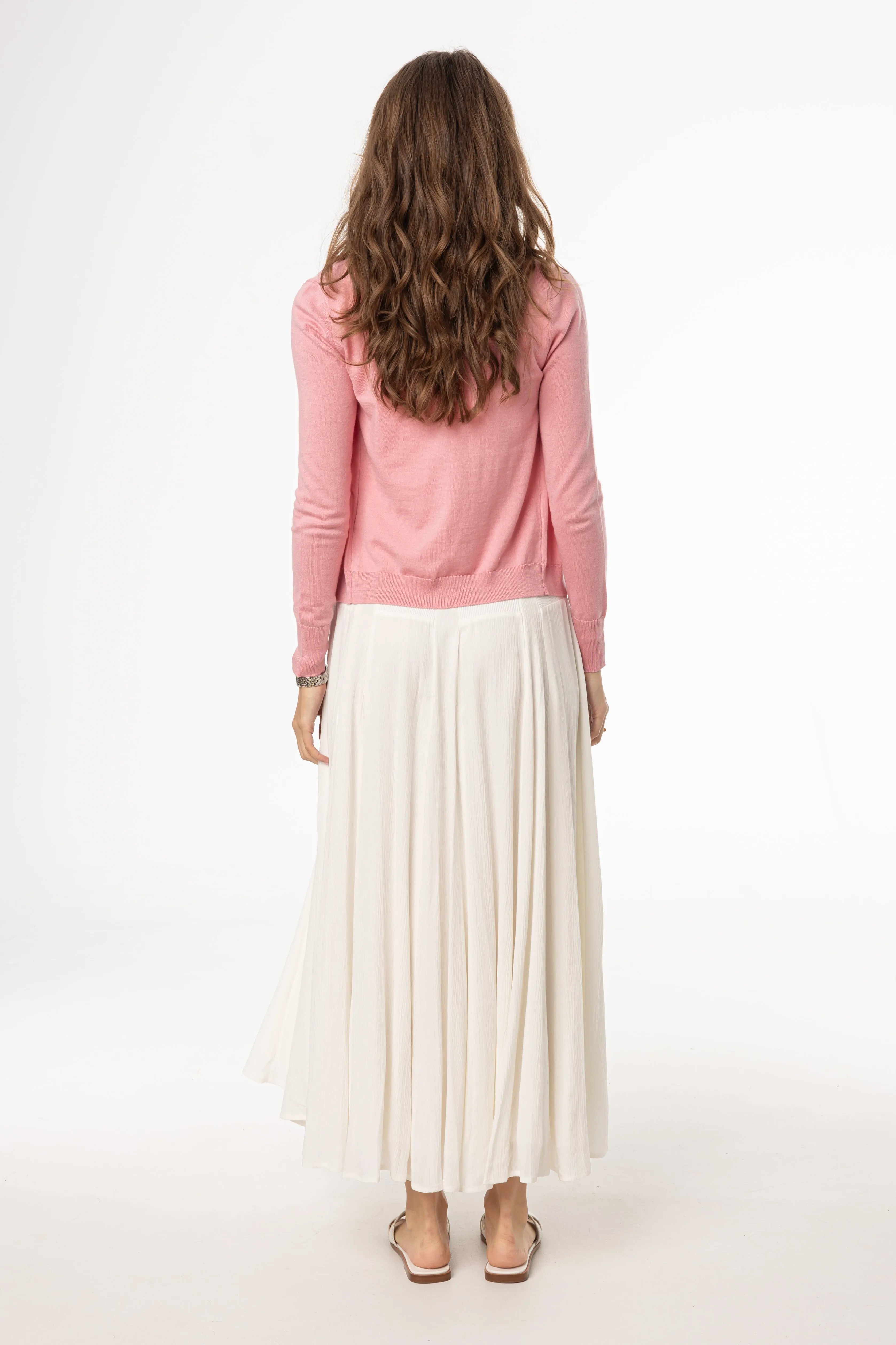 Cream Fabric Combo Jumper Comfort Layer Wear Soft Fit Wear