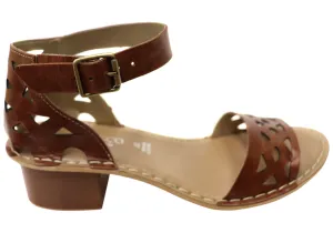 Andacco Parica Womens Comfortable Brazilian Leather Low Heel Sandals Youth Style Timeless Vibe