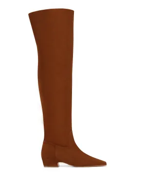 Slip On Convenience Rubber Sole Fly Chestnut Suede