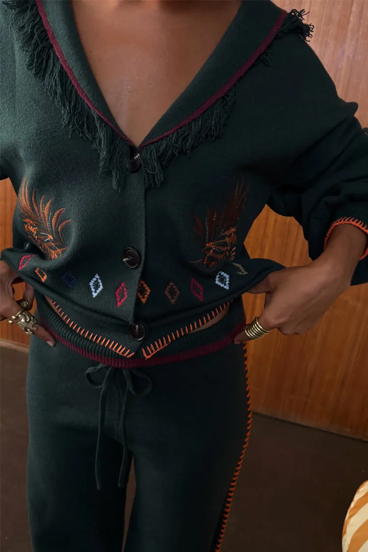 Bottle Green Safari Cardigan Modern Casual Look