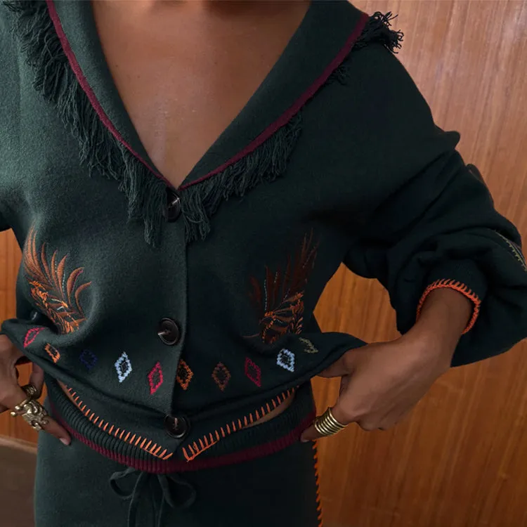 Neutral Colors Gentle Wash Process Bottle Green Safari Cardigan