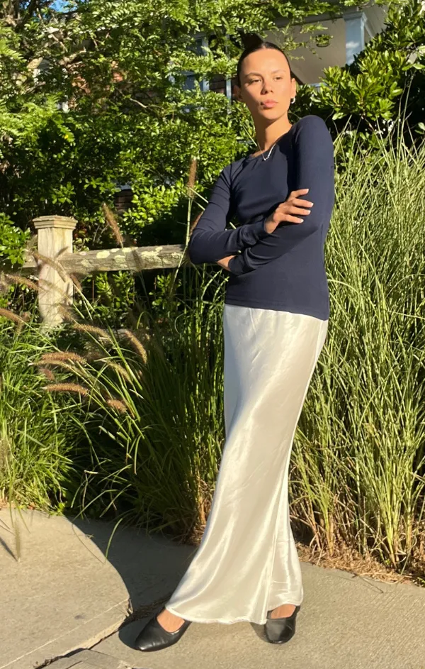 Midi Bias Cut Skirt Style Essential Comfortable Motion