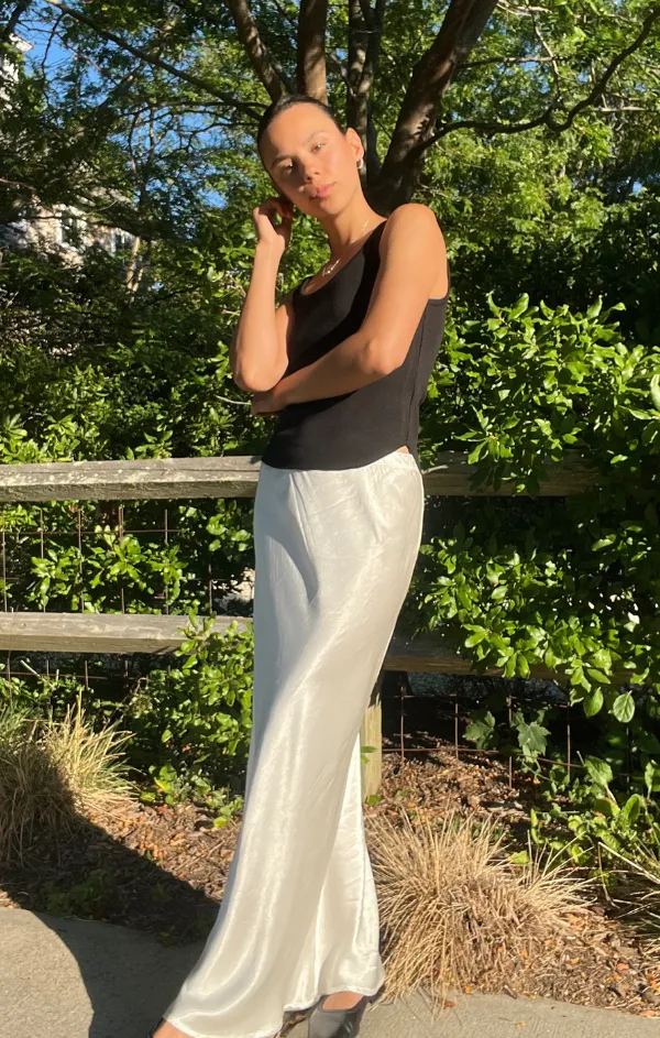 Midi Bias Cut Skirt Soft Layers Heritage Brand