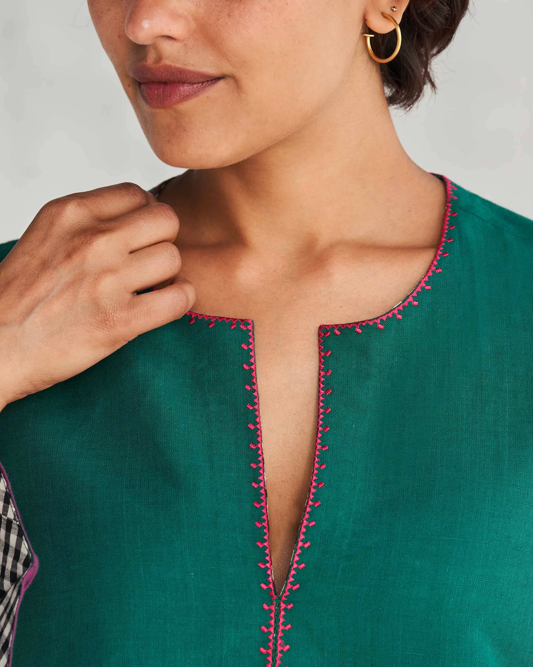 Midori Beach Dress - Green Blush Shade Fall Flow