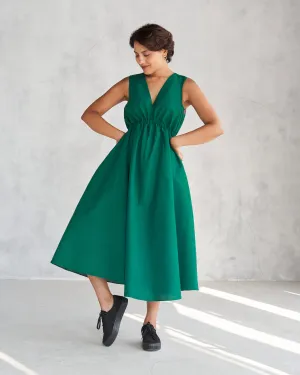 Silky Surface Midori Dress - Green