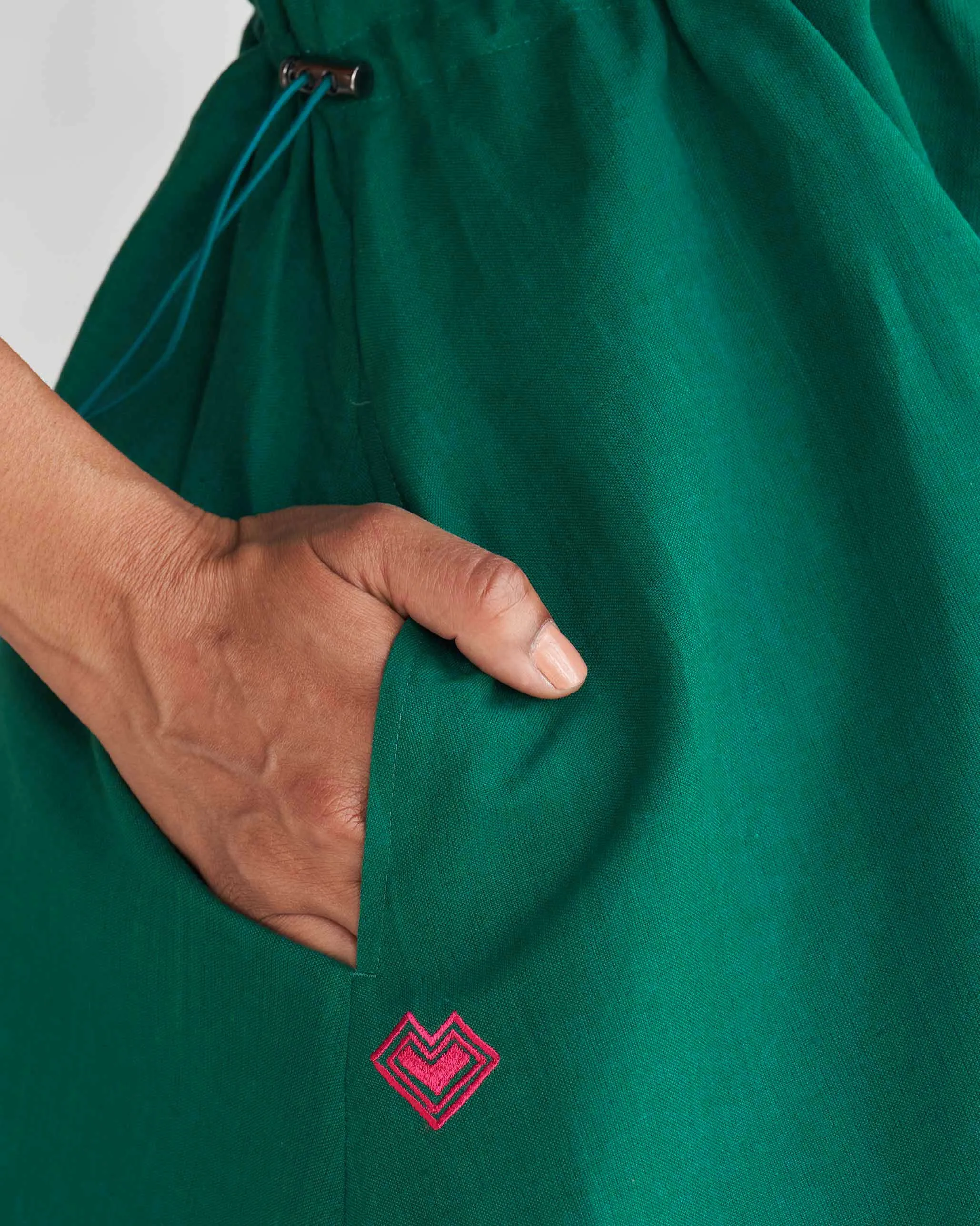 Midori Dress - Green Layered Volume