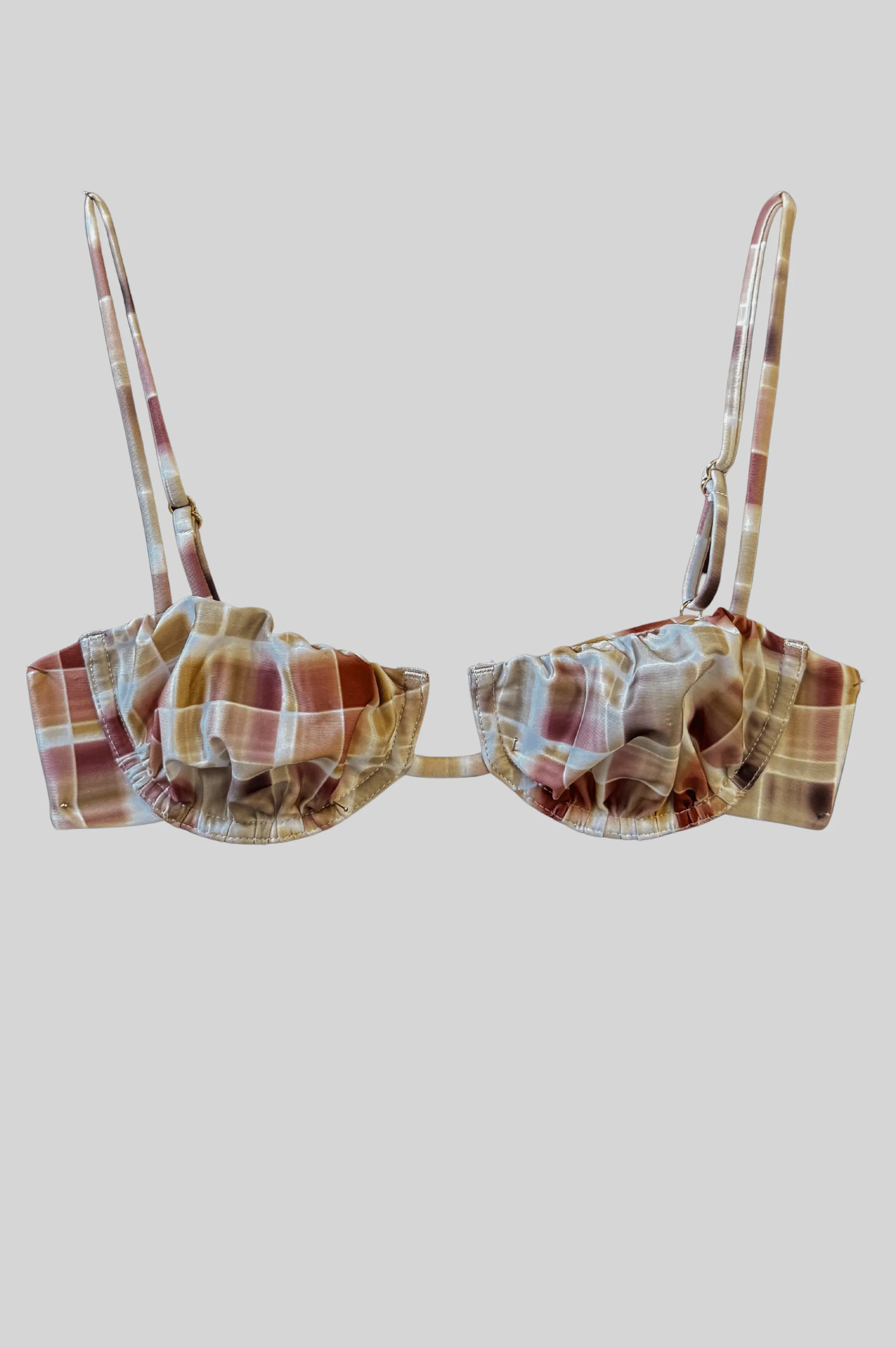 Anti Fade Material Non Abrasive Labels Millie Bikini Top in Drift