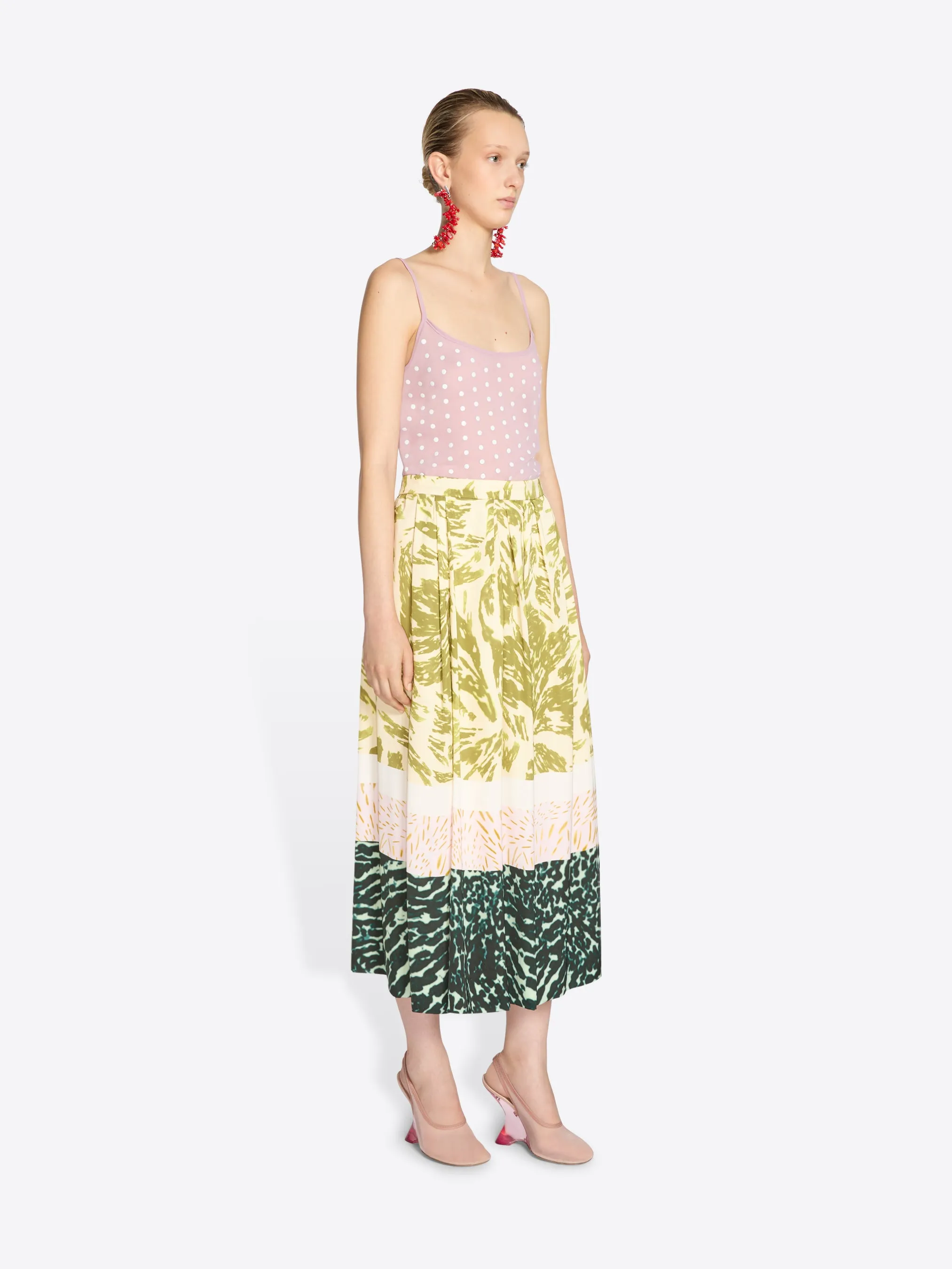 Season To Season Light Fabric Printed viscose skirt