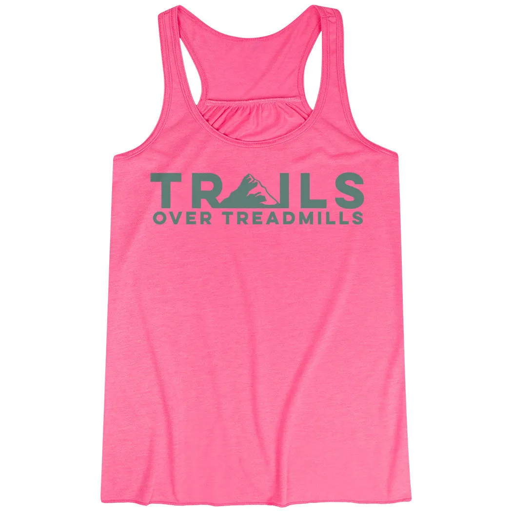 Flowy Racerback Tank Top - Trails Over Treadmills Quick Release Vents