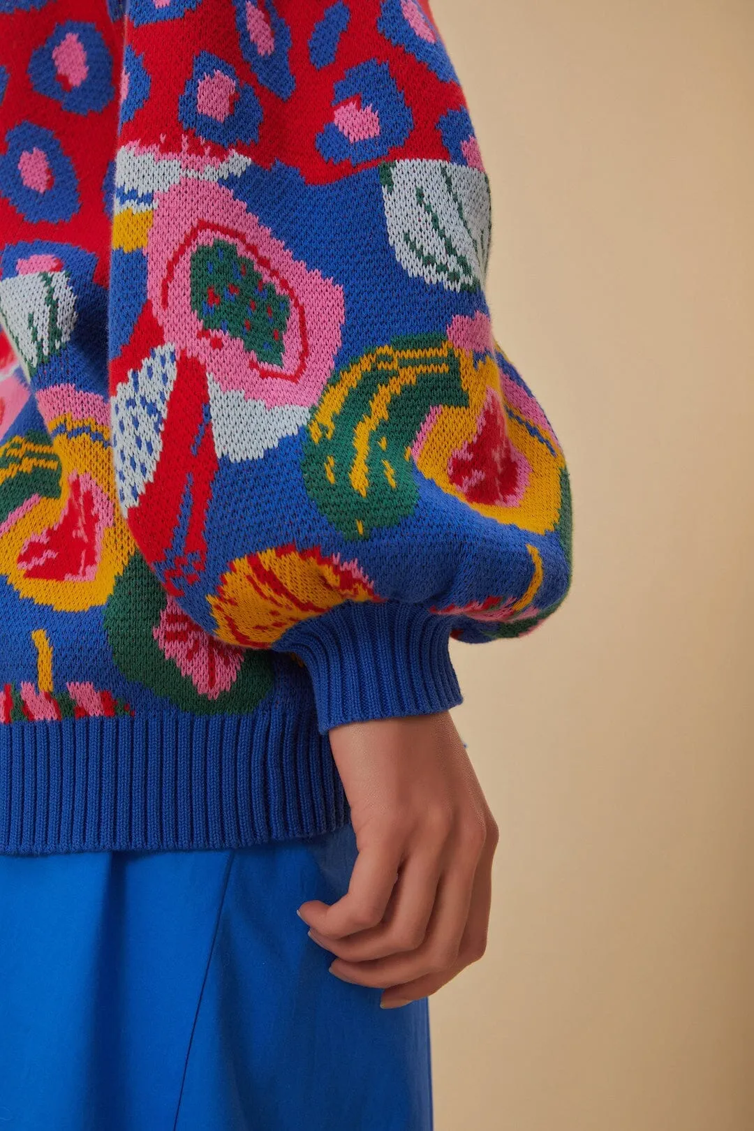 Daily Layer Mixed Prints Knit Cardigan