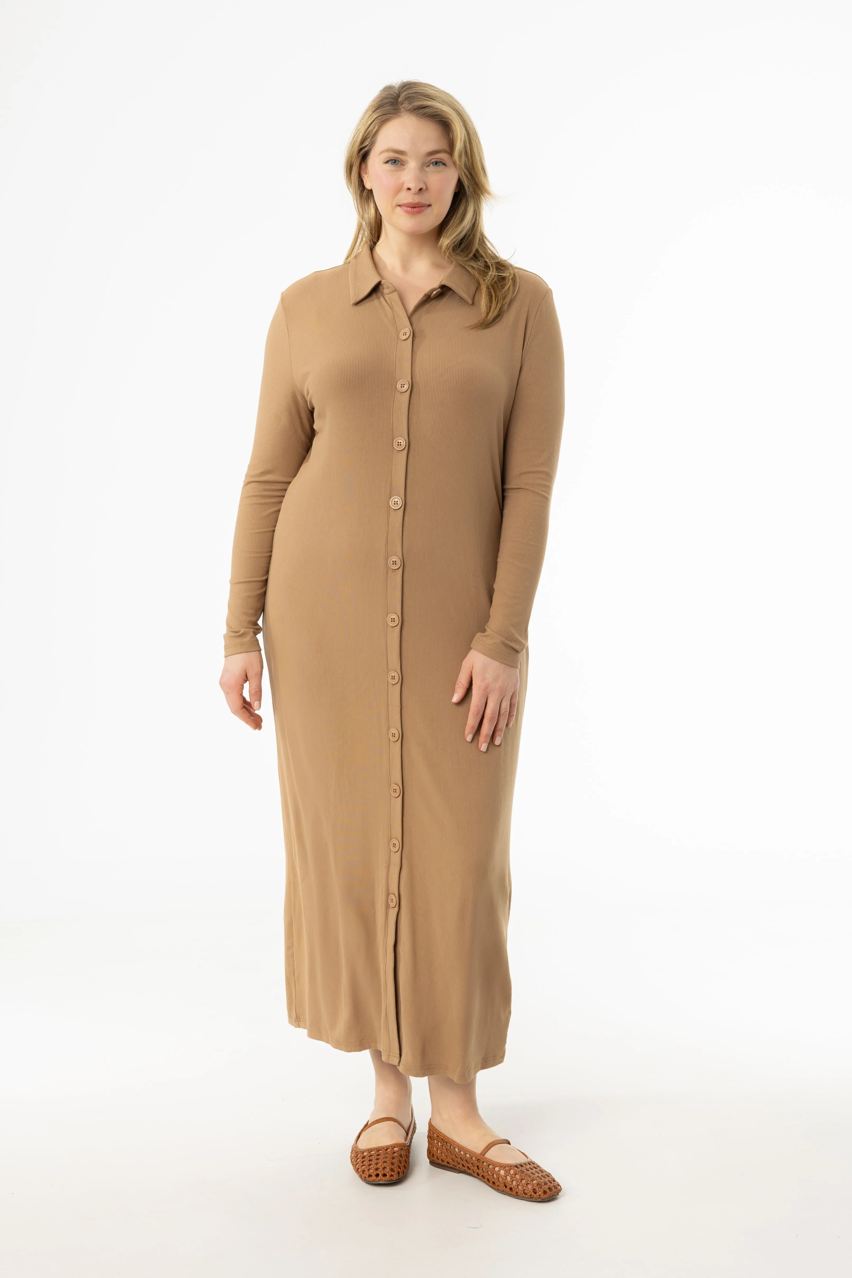 Mocha Cardi Maxi Dress Chilly Day Layers