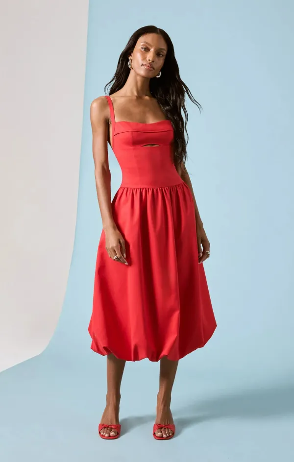 Stylish Touch Mixed Fabric Jevi Dress