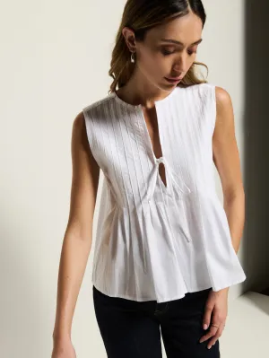 Light Layer Comfortable Fit Wear Ali Tie Front Top