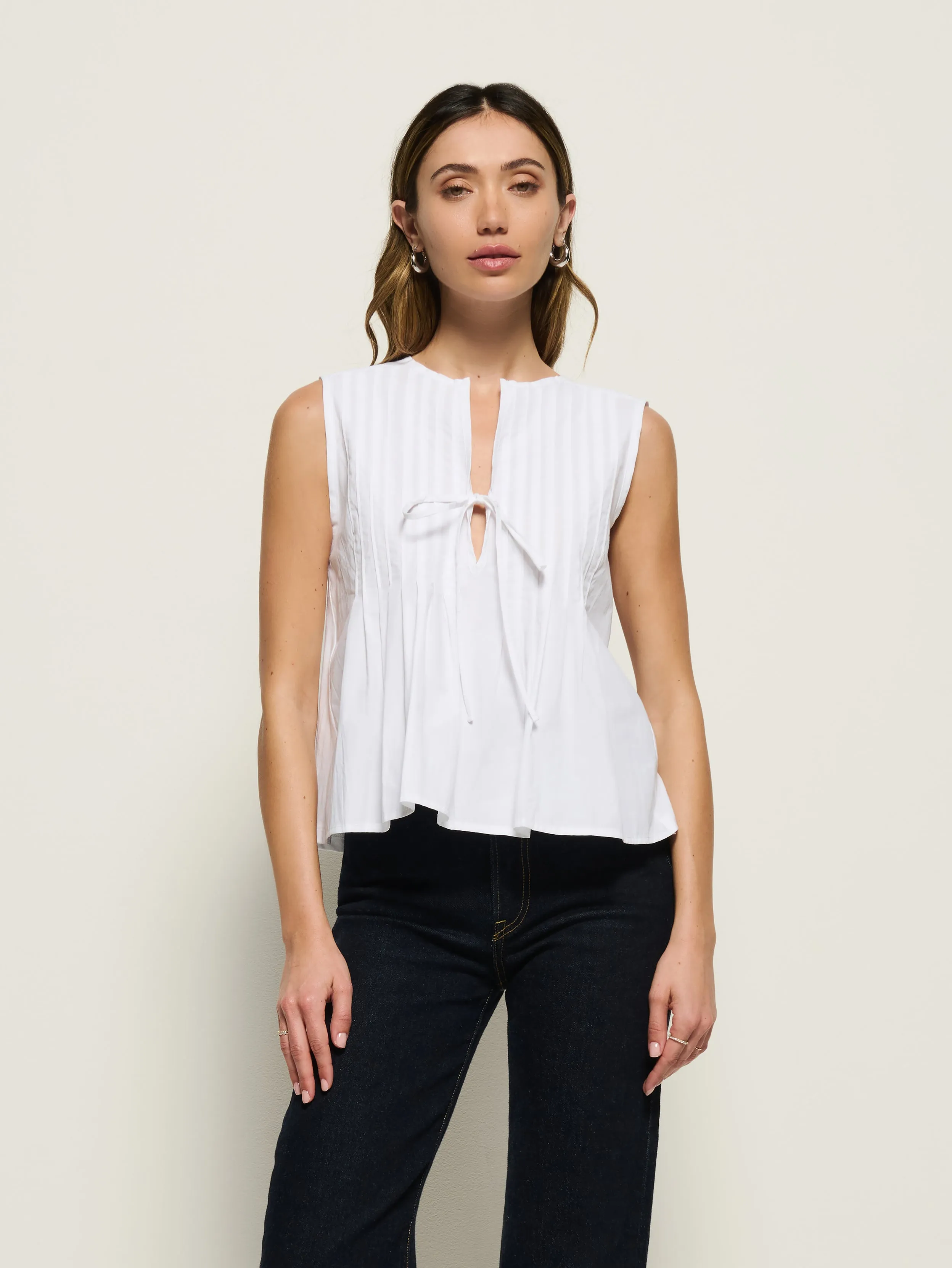 Ali Tie Front Top Sun Protection Urban Fashion