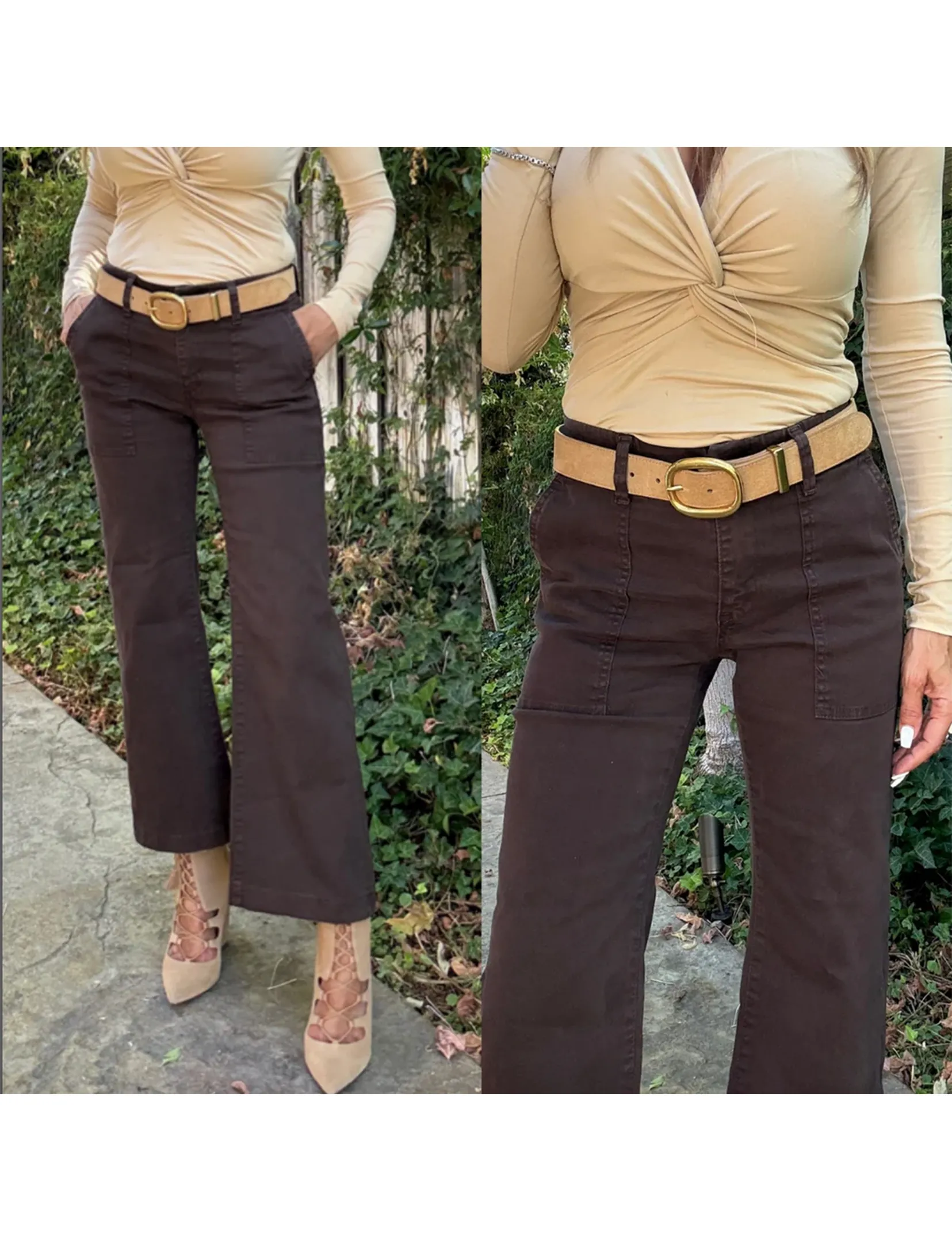 Eden Crop, Brown Denim Simple Comfort