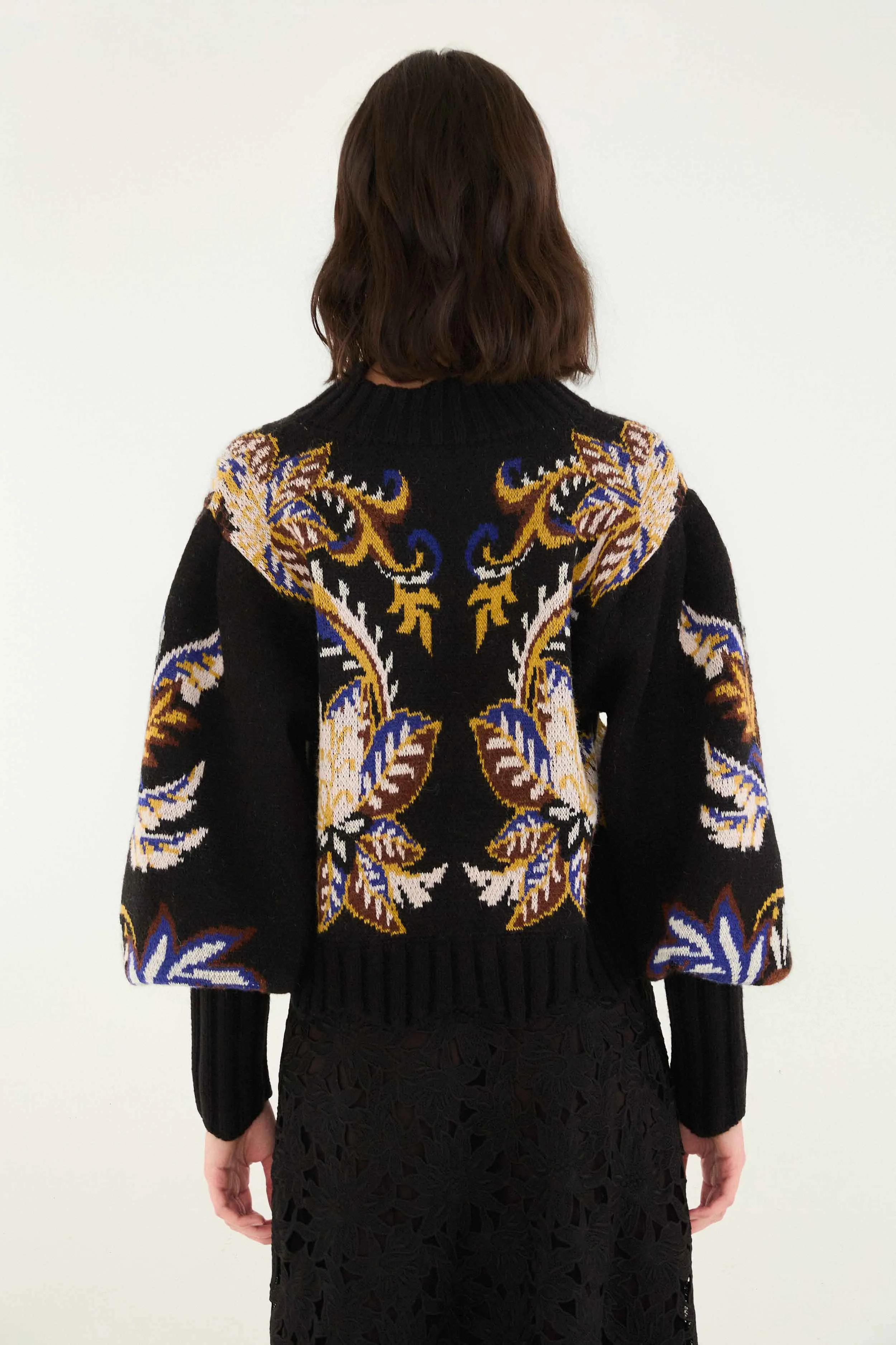 Arabesque Paradise Knit Sweater Neutral Tones Cozy Texture