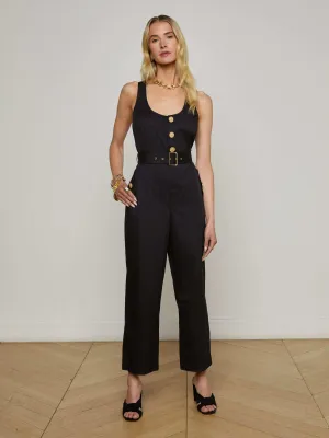 Branca Poplin Jumpsuit Button Chic Holiday Wear