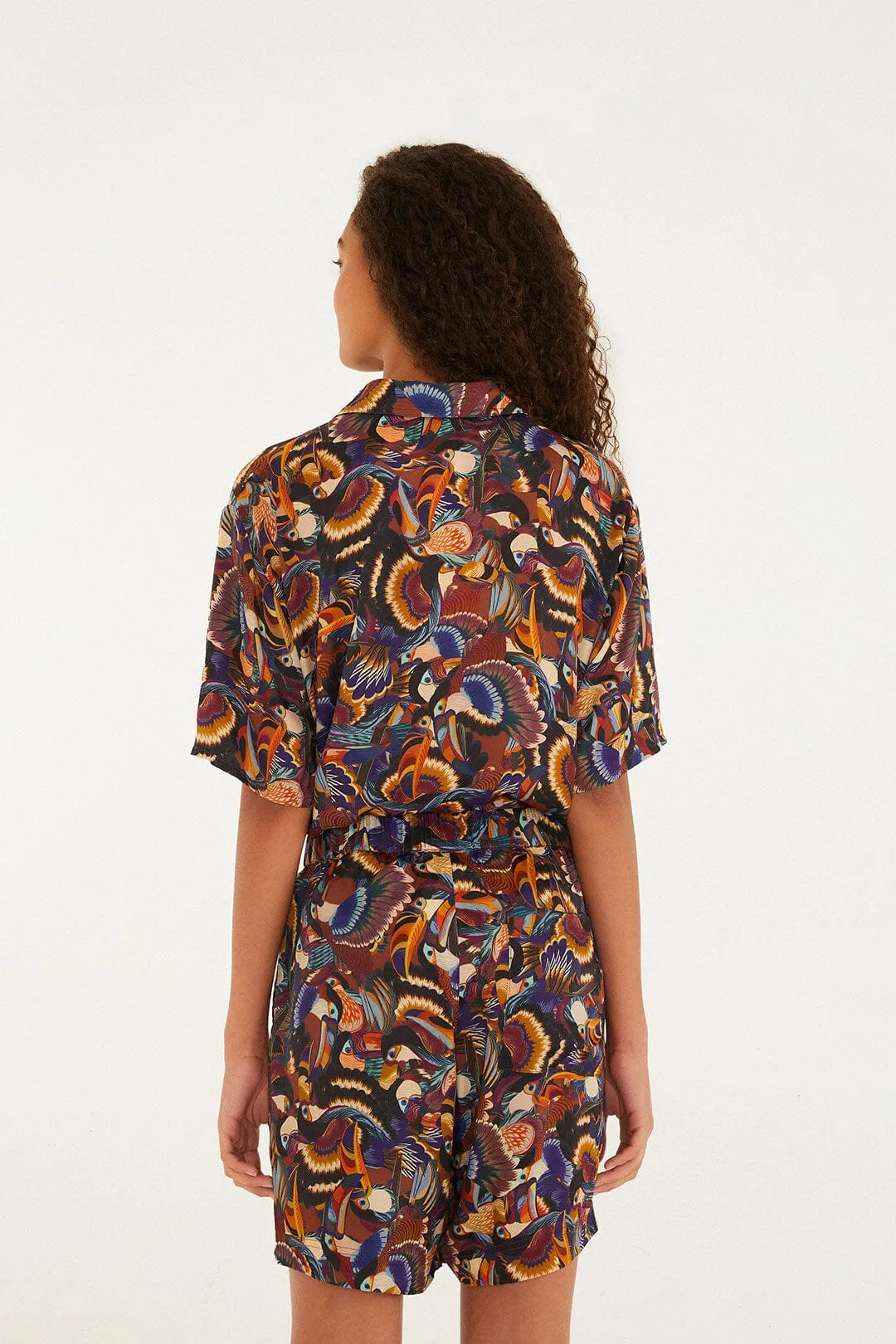 Multicolor Flying Toucans Lenzing? Ecovero? Shorts Fitness Enthusiast Flex Wear