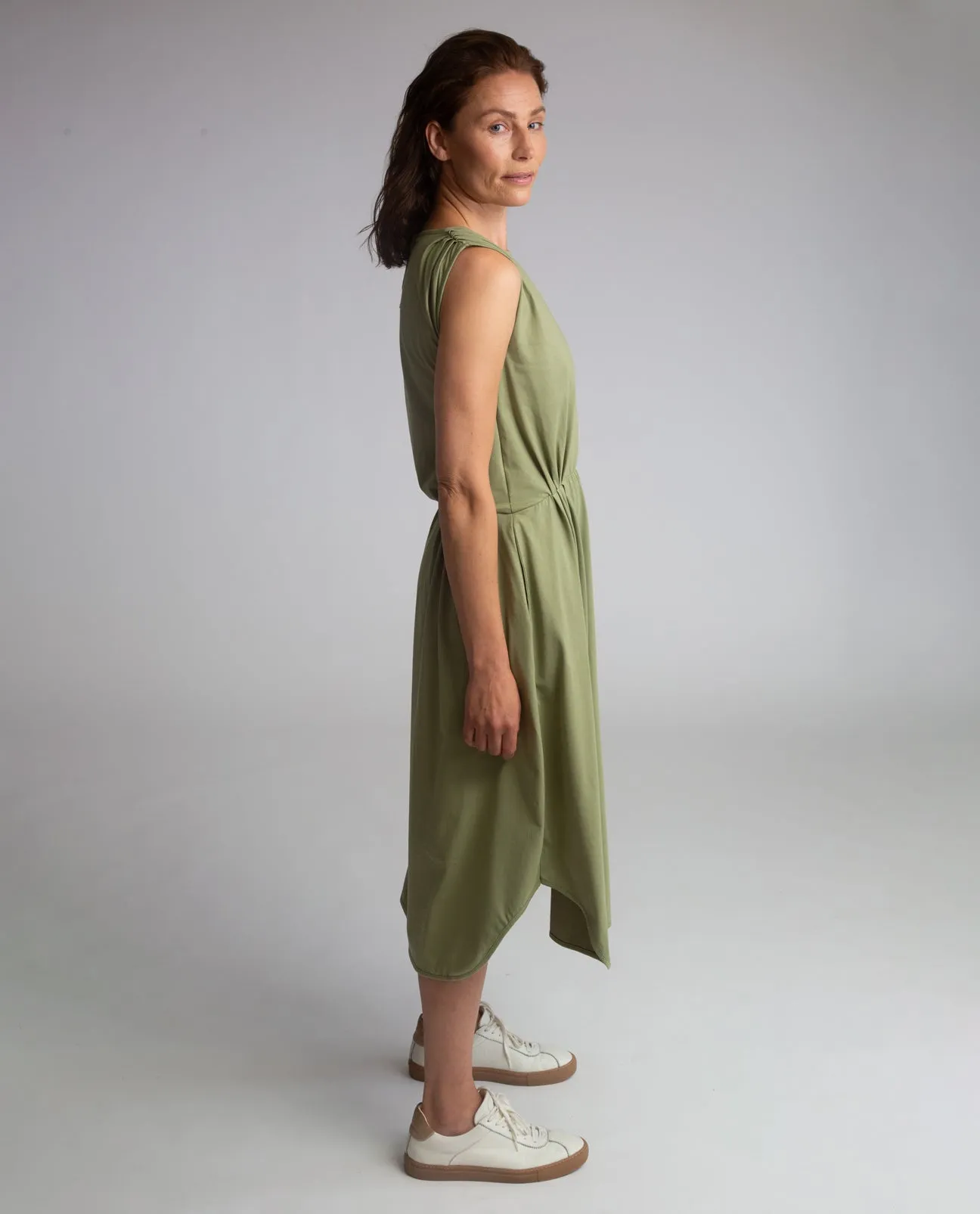 Mulberry Organic Cotton Dress In Sage Simple Spirit