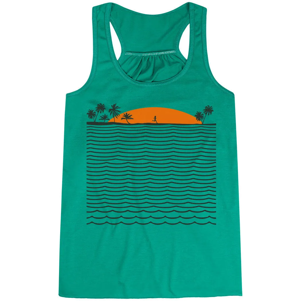 Running Flowy Racerback Tank Top - Chasing Sunsets Slim Fit Cut high pressure