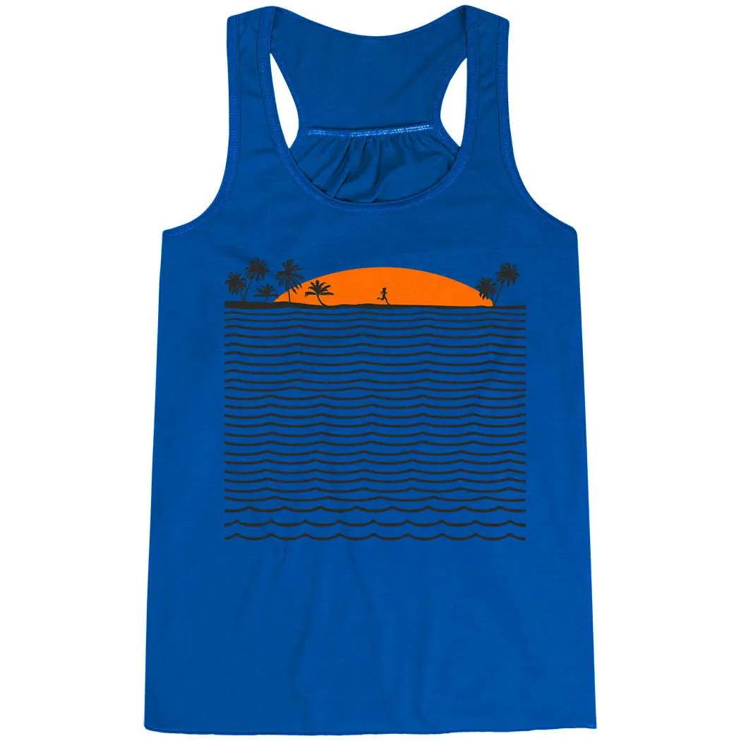 Travel Cool Running Flowy Racerback Tank Top - Chasing Sunsets
