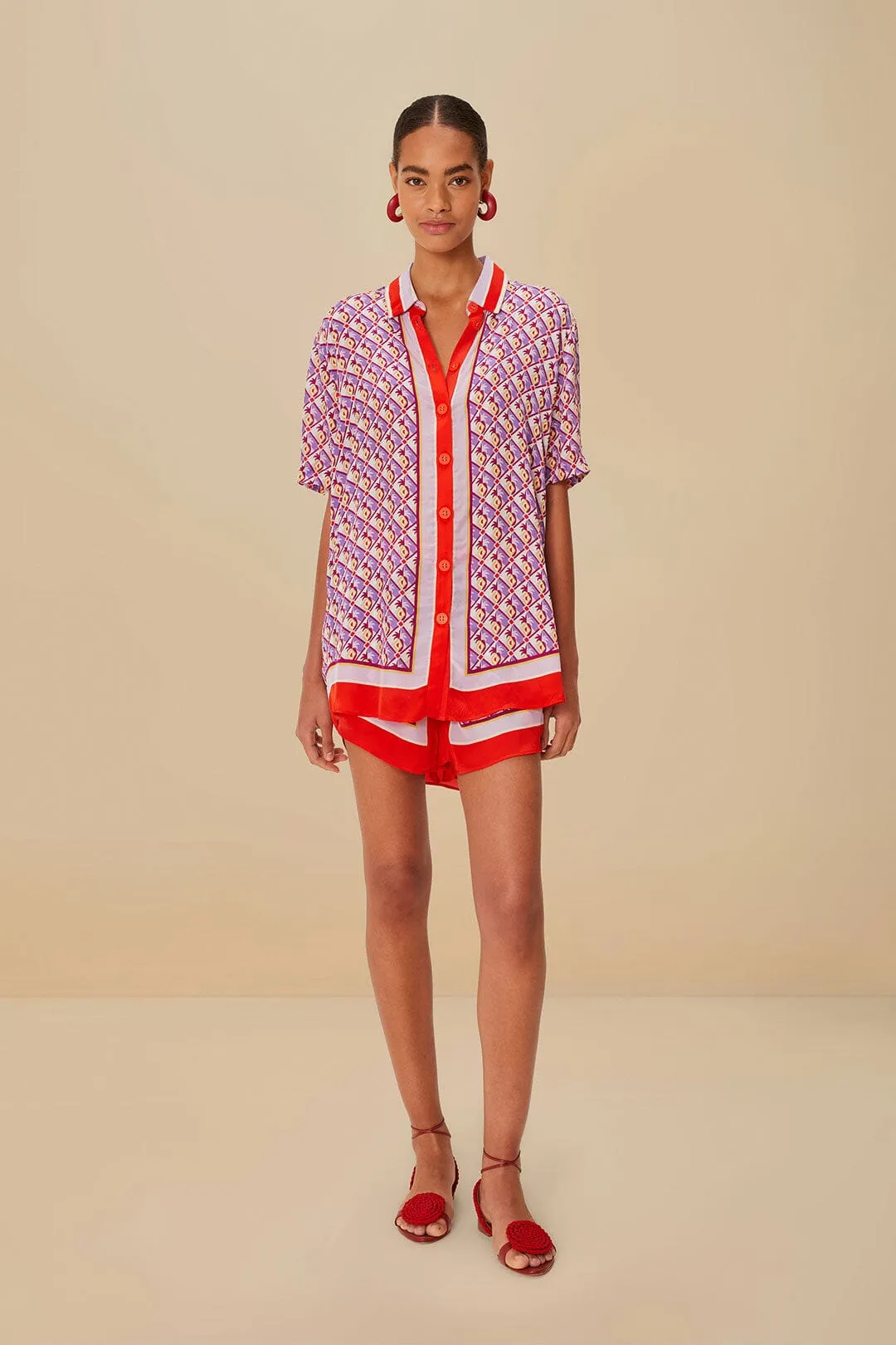 Multicolor Graphic Pineapple Scarf Shorts Go Light Motion Support