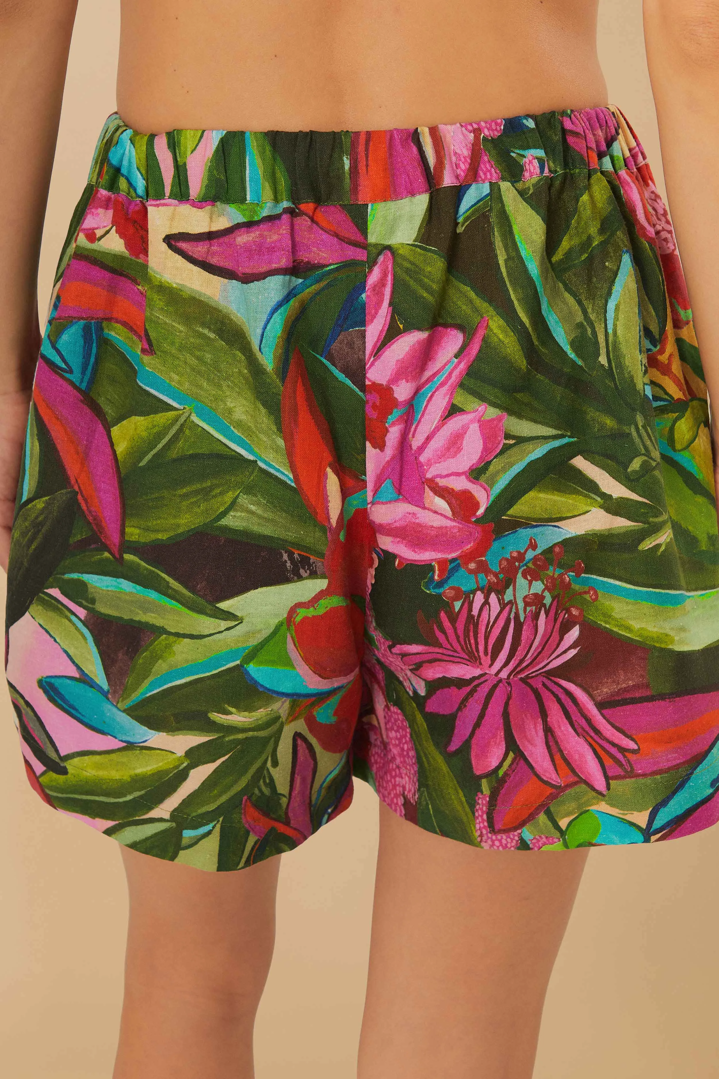Soft Inner Lining low - rise Multicolor Jardin De Reve Shorts