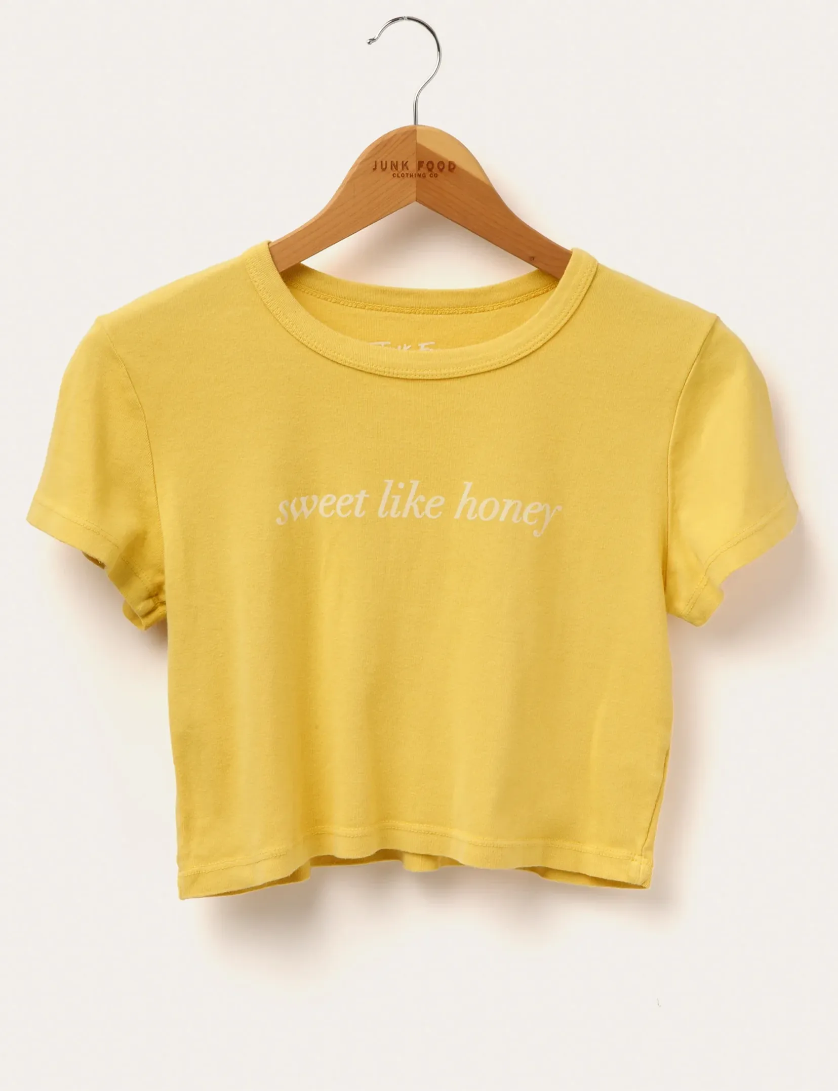 discount offer Relaxed Design Sweet Like Honey Tee, Misted Yellow