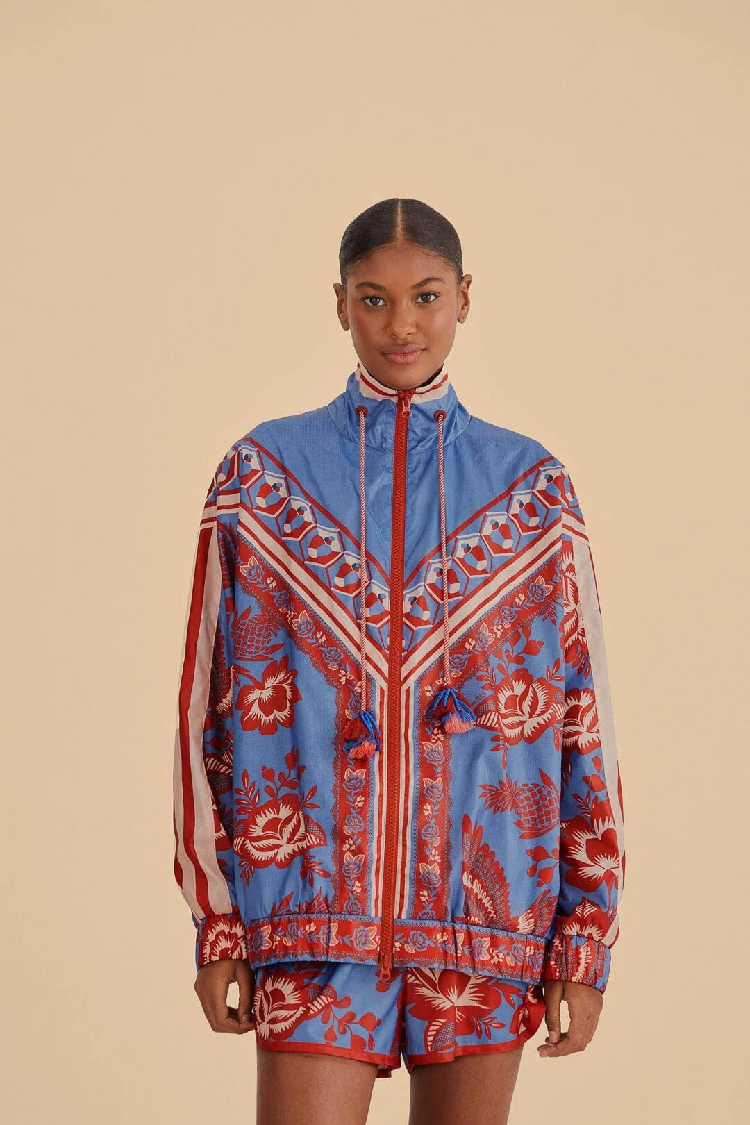 Sport Style Moisture Management System Blue Lace Garden Nylon Shorts