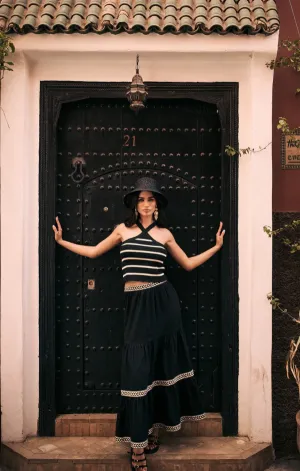 Aesthetic Fit Naka Embroidered Maxi Skirt