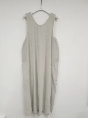 Nandina Organic Cotton Cord Dress in Stone Chic Fit