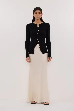 Clean Style AMBER BLACK LONG SLEEVE KNIT CARDIGAN