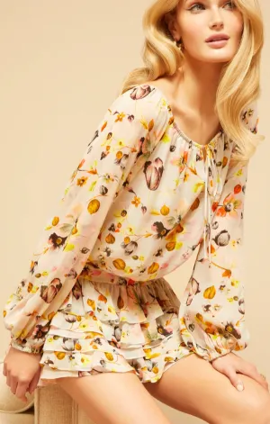 Dallas Skort Romper Embossed Detail