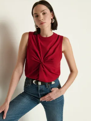 Neve Twist Tank Double Stitched Seams Comfortable Touch