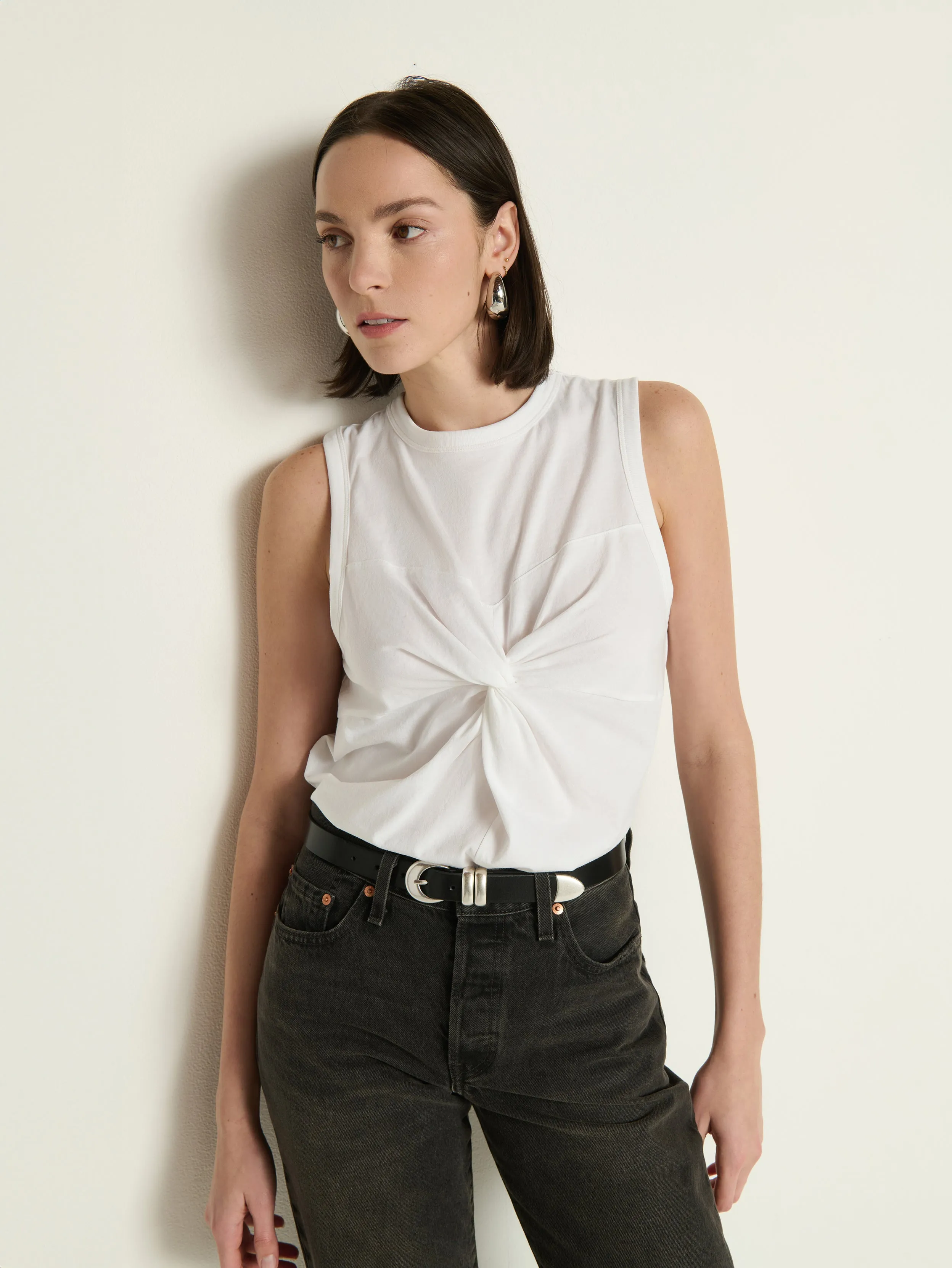 Odor Resistant Material Stretch waistband Neve Twist Tank