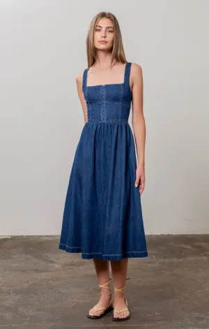 Nicole Hook Front Midi Dress Airy Layer