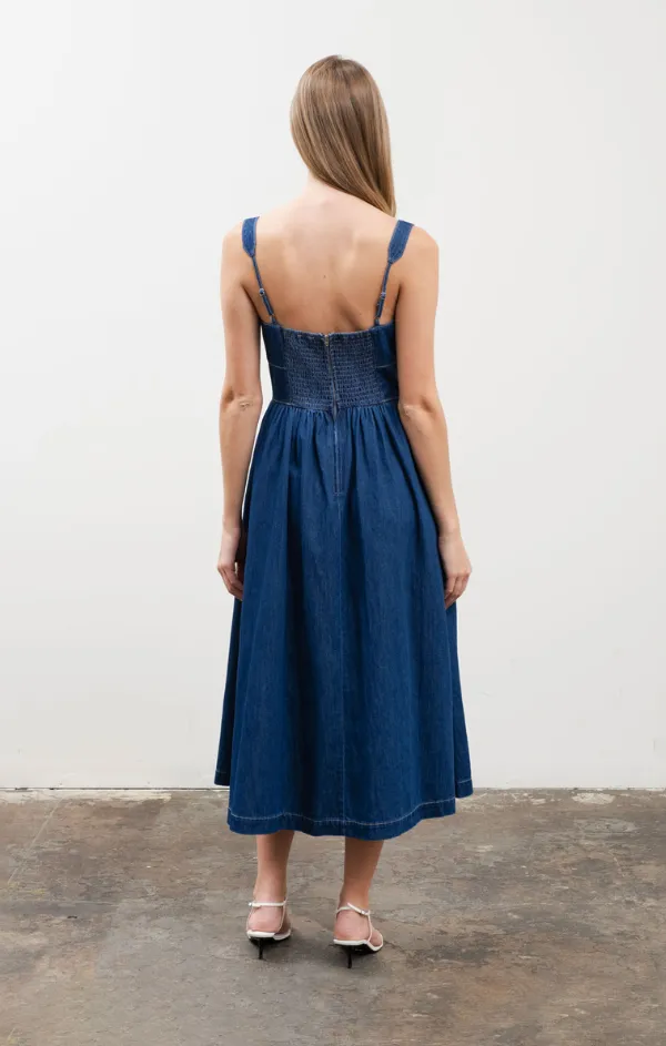 Elegant formal piece Soft Weave Nicole Hook Front Midi Dress