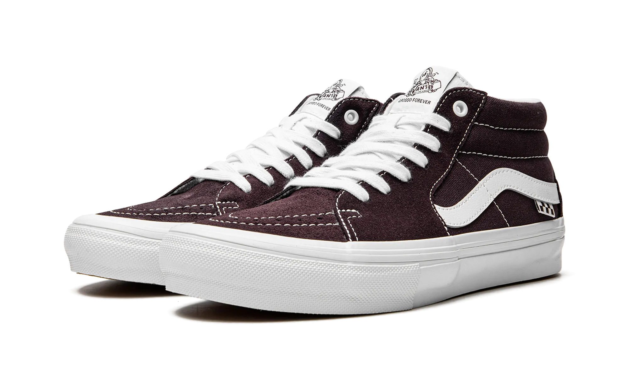 Skate Grosso Mid "Wrapped Wine" Subtle Detail