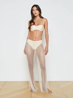 Earthy-Tones Ultraviolet Protection Noemi Mesh Cover-Up Pant