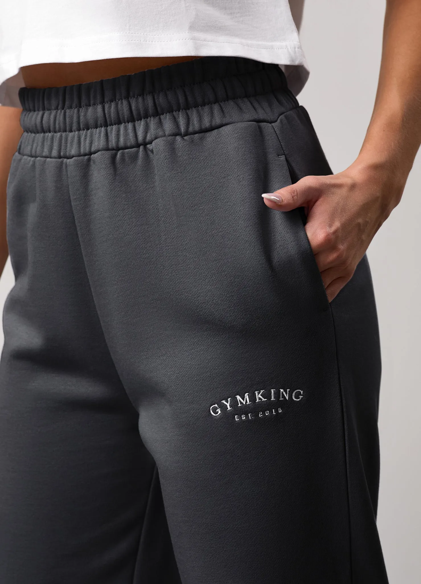 Gym King Compose Straight Leg Jogger - Dark Pewter QuickReleaseFastenings