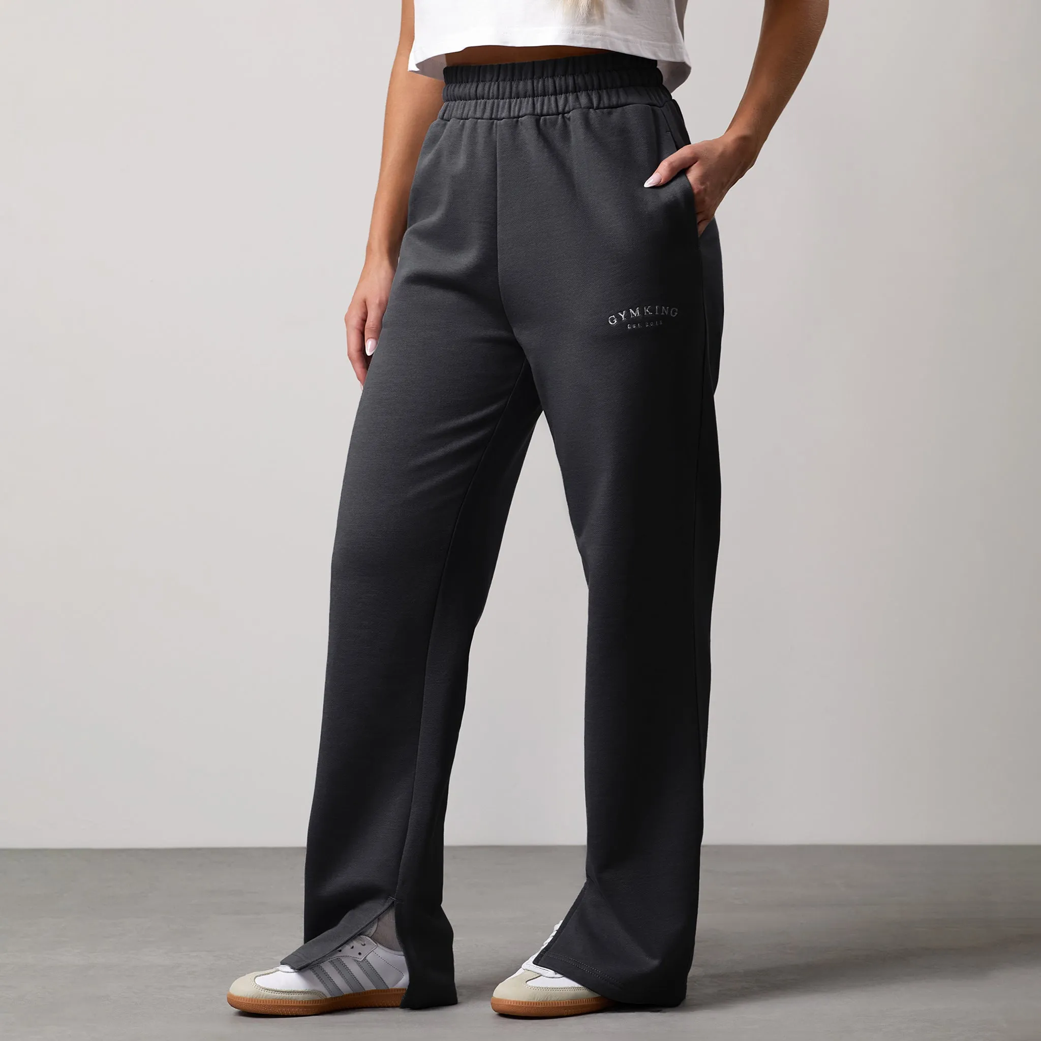 Gym King Compose Straight Leg Jogger - Dark Pewter Non slip grip