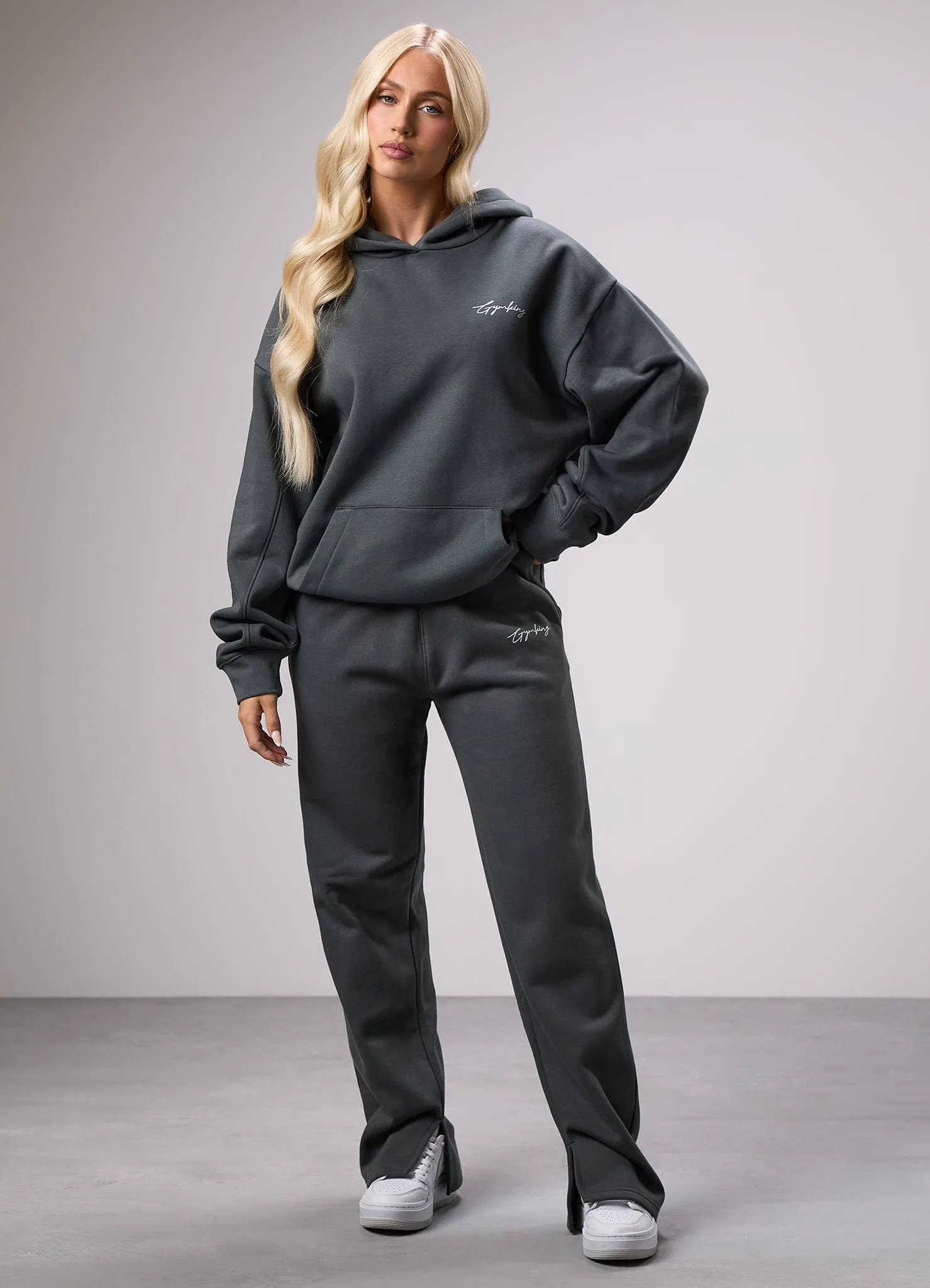 Gym King Reset Straight Leg Fleece Jogger - Green Smoke CompressionSupport