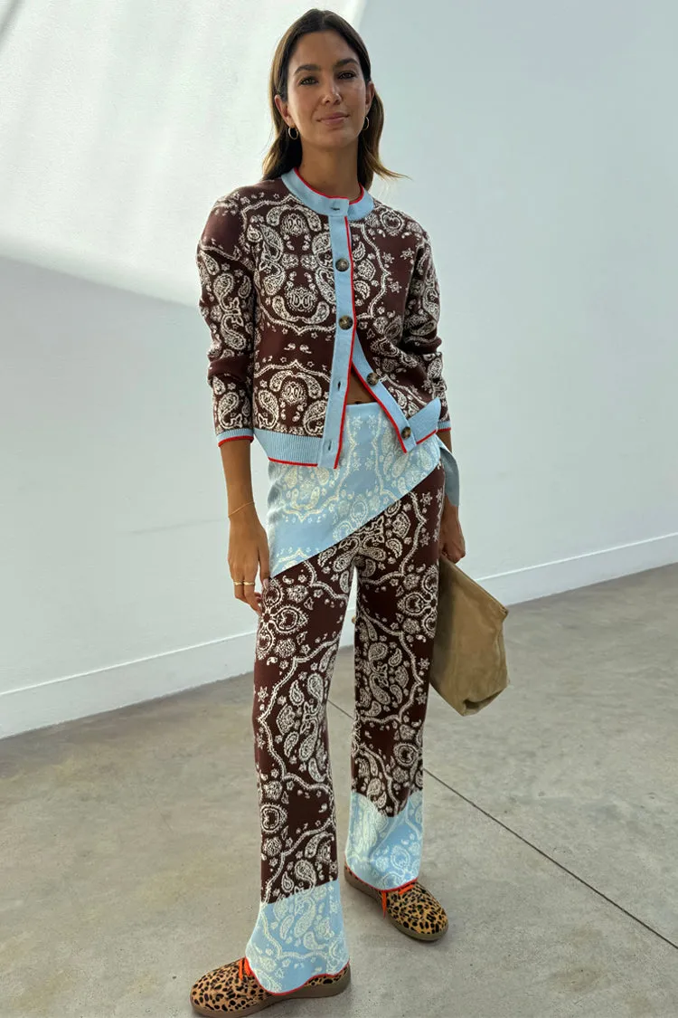 Under Layer Chocolate Bandana Wide Leg Trousers