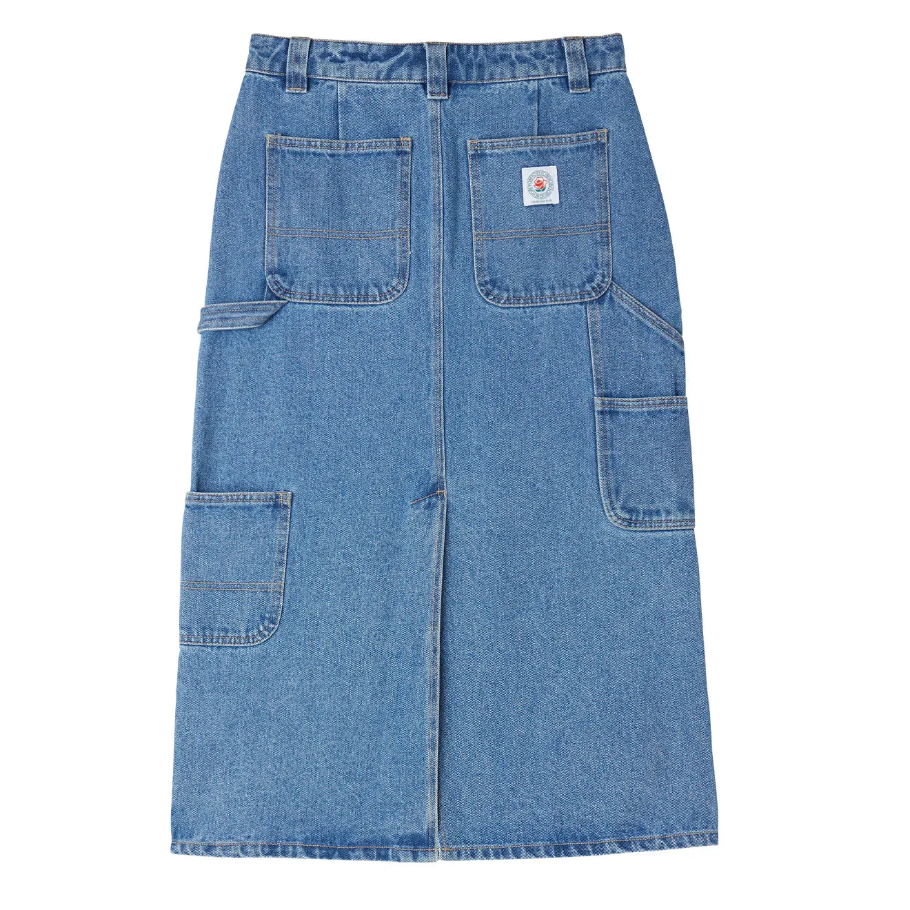 Summer Outfit Obey Womens Painters Midi Skirt Light Indigo