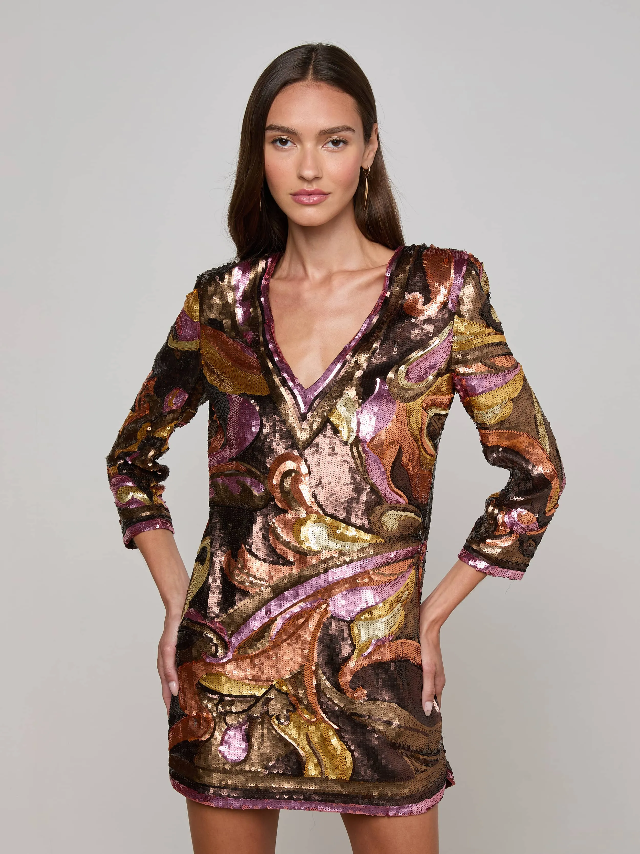 Color Glow Octavia Sequin Shift Dress