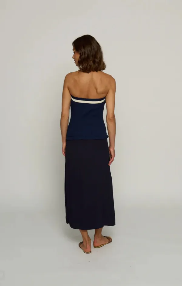 Gentle Texture Versatile Edge Strapless Bodycon Dress