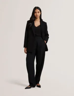 High-Waisted Pants Relaxed Style KIOLLI | BLACK